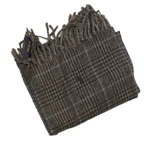 Polo Ralph Lauren Wool Plaid Men’s Scarf in Gray & Blue